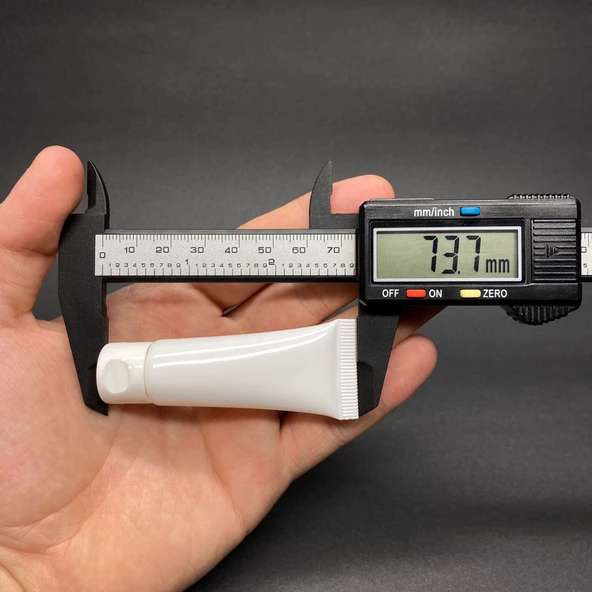 Beyaz Boş Krem Tüpü Fliptop Kapaklı 10ml , Beyaz Merhem Tüpü ,  Lipgloss Tüp 10 ml x 3 Adet - Resim 3