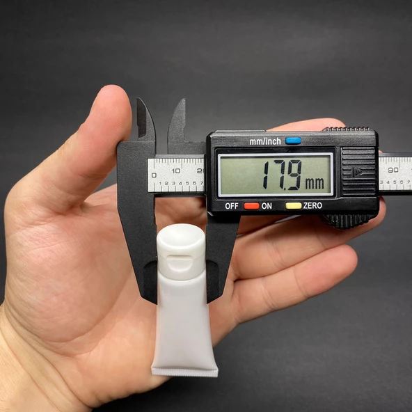 Beyaz Boş Krem Tüpü Fliptop Kapaklı 10ml , Beyaz Merhem Tüpü ,  Lipgloss Tüp 10 ml x 3 Adet - Resim 4