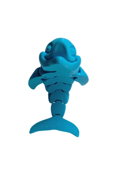 3D Hareketli Gülen Yunus Figürlü Oyuncak - Mavi - Resim 5
