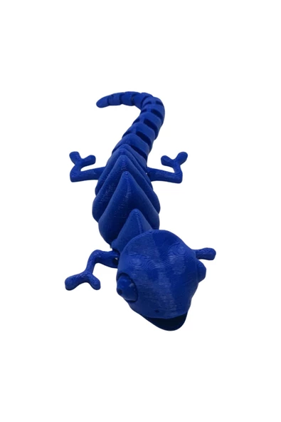 3D Hareketli Bukalemun Figürlü Oyuncak - Lacivert - Resim 5