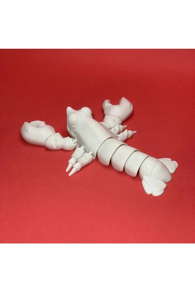 3D Hareketli Istakoz Figürlü Oyuncak - Beyaz - Resim 3