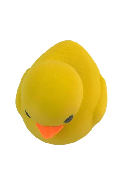 3D Minik Sevimli Yüzen Ördek Model Oyuncak - Sarı - Resim 6