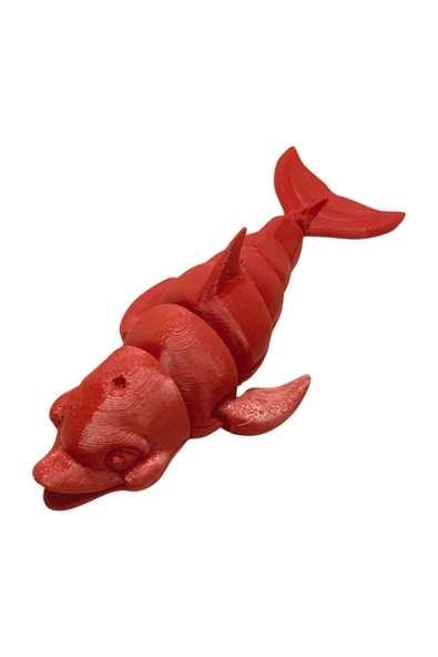 3D Hareketli Gülen Yunus Figürlü Oyuncak - Kırmızı - Resim 5