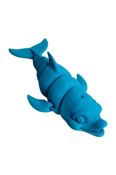 3D Hareketli Gülen Yunus Figürlü Oyuncak - Mavi - Resim 2