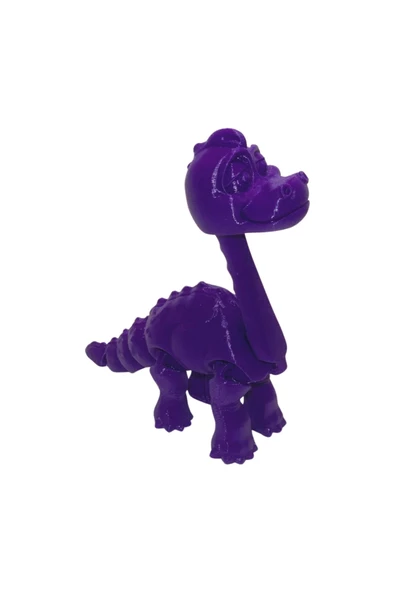 3D Hareketli Oyuncak Brakiyozor (Brachiosaurus) Dinozor - Mor - 4