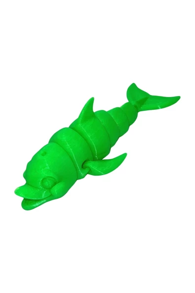 3D Hareketli Gülen Yunus Figürlü Oyuncak -Neon Yeşili ürün görseli 1