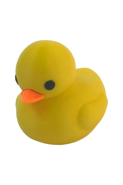 3D Minik Sevimli Yüzen Ördek Model Oyuncak - Sarı - Resim 8
