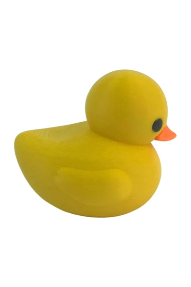 3D Minik Sevimli Yüzen Ördek Model Oyuncak - Sarı - Resim 4