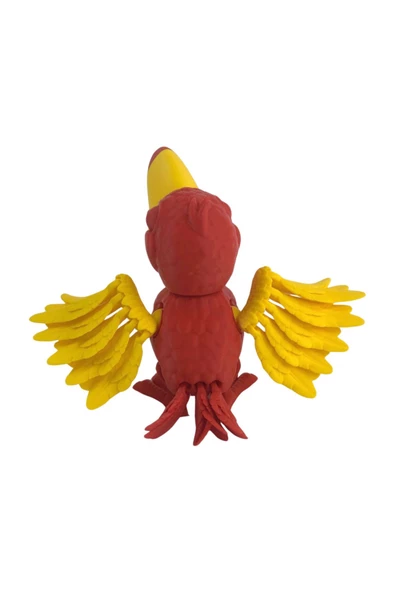 3D Hareketli Tukan Kuşu Figürlü Oyuncak - Sarı/Kırmızı - Resim 5