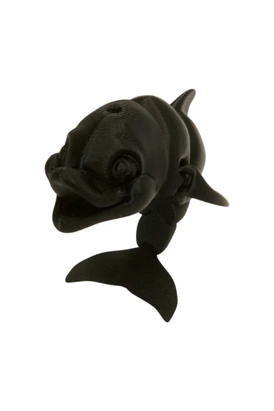 3D Hareketli Gülen Yunus Figürlü Oyuncak - Siyah - Resim 3