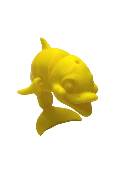 3D Hareketli Gülen Yunus Figürlü Oyuncak - Sarı - Resim 2