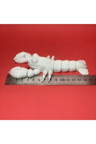 3D Hareketli Istakoz Figürlü Oyuncak - Beyaz - Resim 6
