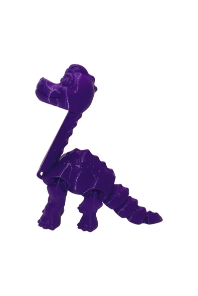 3D Hareketli Oyuncak Brakiyozor (Brachiosaurus) Dinozor - Mor - 3