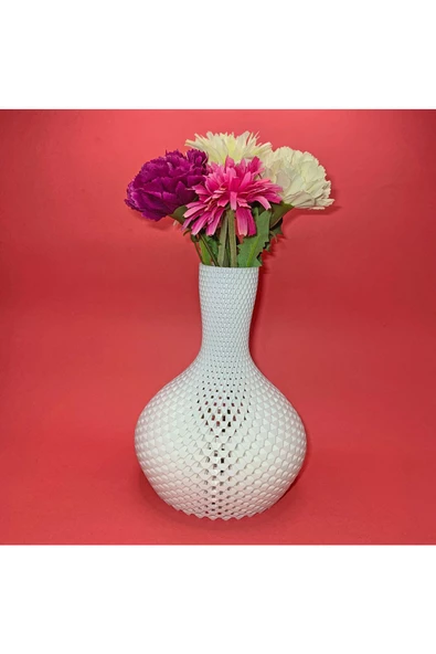 Origami Dekor Vazo - Beyaz