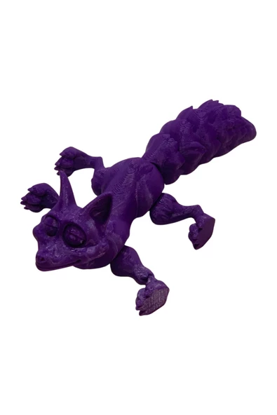 3D Hareketli Tilki Oyuncak - Mor - Resim 5