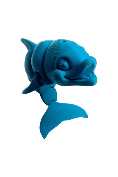 3D Hareketli Gülen Yunus Figürlü Oyuncak - Mavi - Resim 6