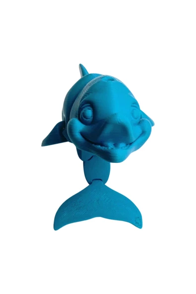 3D Hareketli Gülen Yunus Figürlü Oyuncak - Mavi - Resim 7