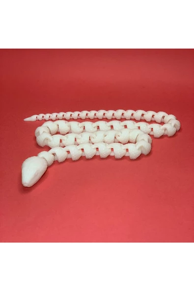 3D Hareketli Yılan Figürlü Oyuncak - Beyaz - 5