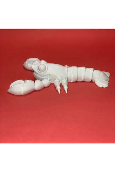 3D Hareketli Istakoz Figürlü Oyuncak - Beyaz - Resim 2