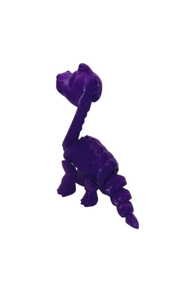 3D Hareketli Oyuncak Brakiyozor (Brachiosaurus) Dinozor - Mor - 7