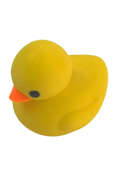 3D Minik Sevimli Yüzen Ördek Model Oyuncak - Sarı - Resim 3