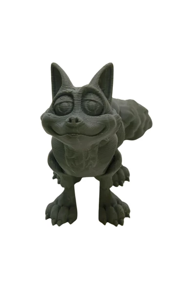 3D Hareketli Tilki Oyuncak - Gri - Resim 3