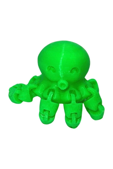 3 Boyutlu Hareketli Ahtapot Oyuncak & Masa Dekoru - Neon Yeşil - Resim 8