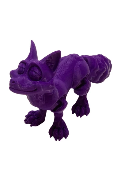 3D Hareketli Tilki Oyuncak - Mor - Resim 7