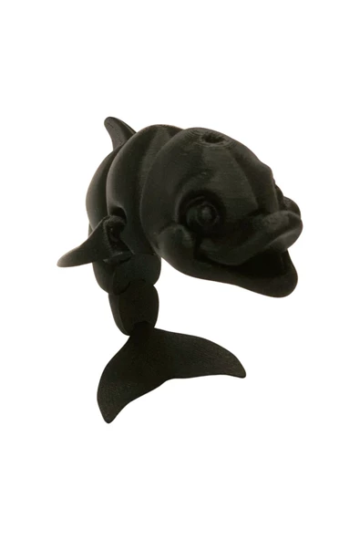 3D Hareketli Gülen Yunus Figürlü Oyuncak - Siyah - Resim 8