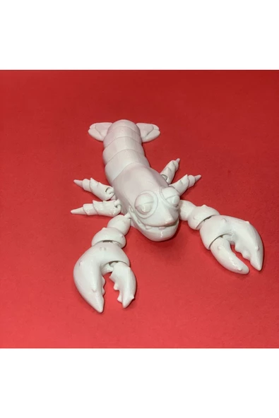 3D Hareketli Istakoz Figürlü Oyuncak - Beyaz - Resim 7