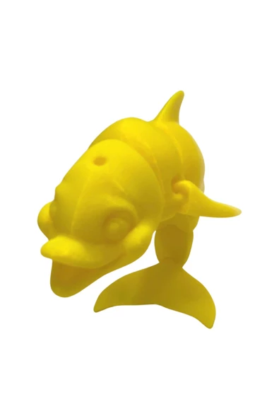 3D Hareketli Gülen Yunus Figürlü Oyuncak - Sarı - Resim 7