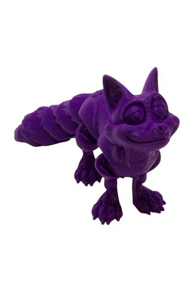 3D Hareketli Tilki Oyuncak - Mor - Resim 6