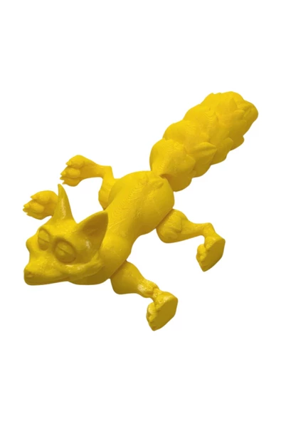 3D Hareketli Tilki Oyuncak - Sarı - Resim 6