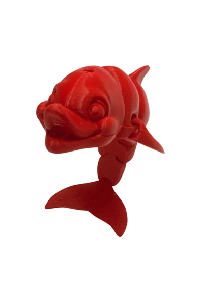 3D Hareketli Gülen Yunus Figürlü Oyuncak - Kırmızı - Resim 6