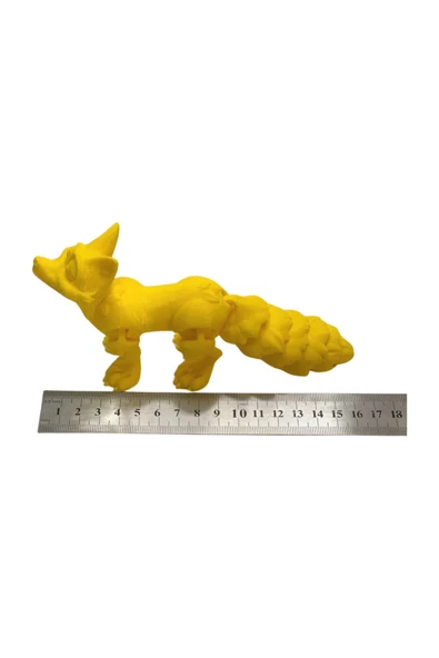 3D Hareketli Tilki Oyuncak - Sarı - Resim 7