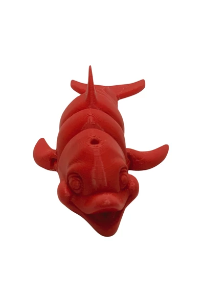 3D Hareketli Gülen Yunus Figürlü Oyuncak - Kırmızı - Resim 4
