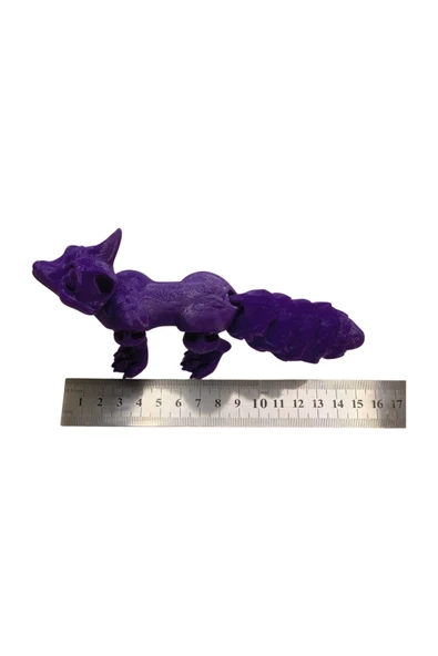 3D Hareketli Tilki Oyuncak - Mor - Resim 8