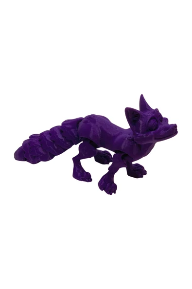 3D Hareketli Tilki Oyuncak - Mor - Resim 3