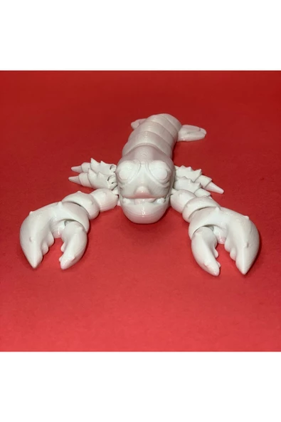 3D Hareketli Istakoz Figürlü Oyuncak - Beyaz - Resim 5