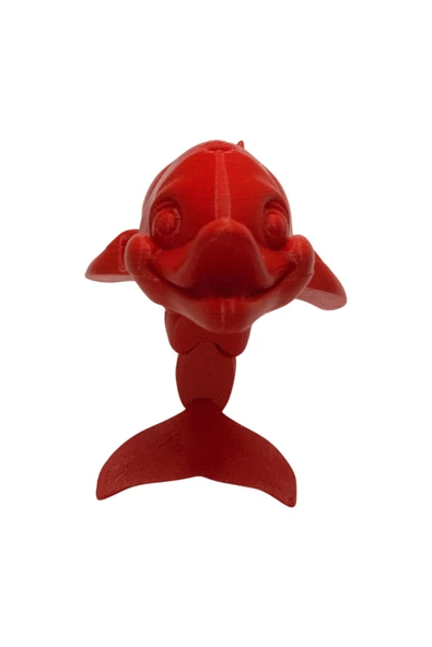 3D Hareketli Gülen Yunus Figürlü Oyuncak - Kırmızı - Resim 8