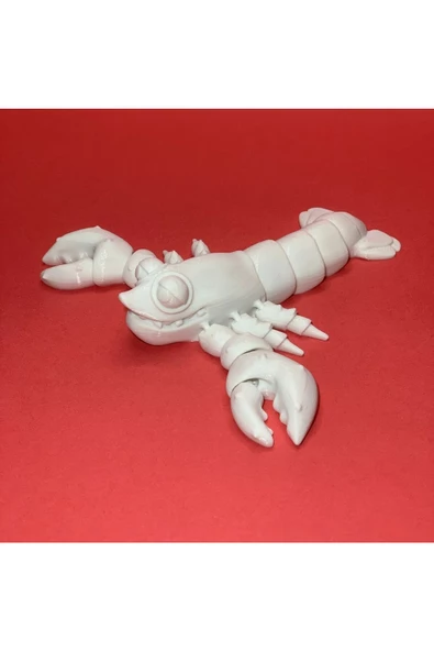 3D Hareketli Istakoz Figürlü Oyuncak - Beyaz - Resim 4