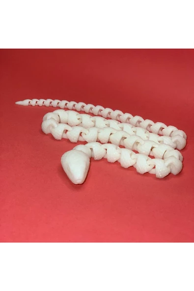 3D Hareketli Yılan Figürlü Oyuncak - Beyaz - 7