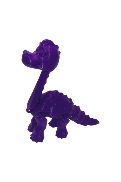 3D Hareketli Oyuncak Brakiyozor (Brachiosaurus) Dinozor - Mor - 6