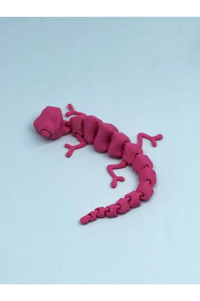 3d Hareketli Bukalemun Figürlü Oyuncak - Pembe - Resim 3