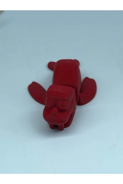 3d Hareketli Deniz Aygırı / Mors Figürlü Oyuncak - Kırmızı - Resim 6