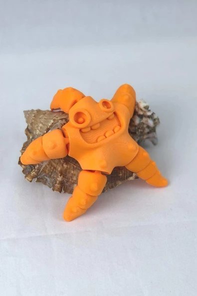 3d Hareketli Deniz Yıldızı Oyuncak - Turuncu - Resim 2