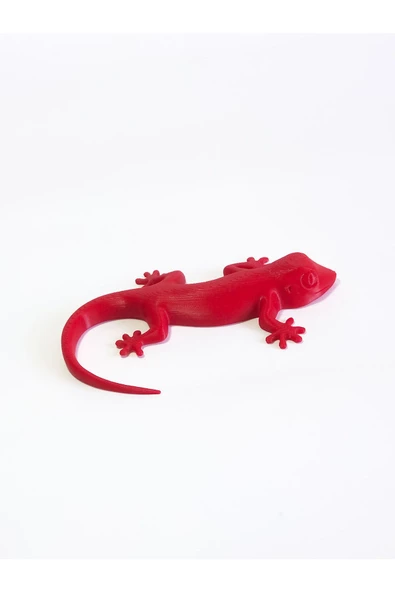 3d Kertenkele Gecko Figürlü Model Oyuncak - Kırmızı - Resim 2
