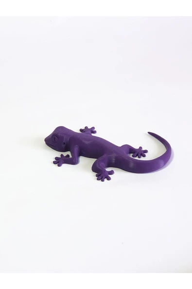 3d Kertenkele Gecko Figürlü Model Oyuncak - Mor - Resim 2