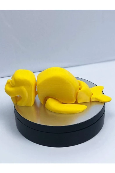 3d Hareketli Deniz Aygırı / Mors Figürlü Oyuncak - Sarı - Resim 2