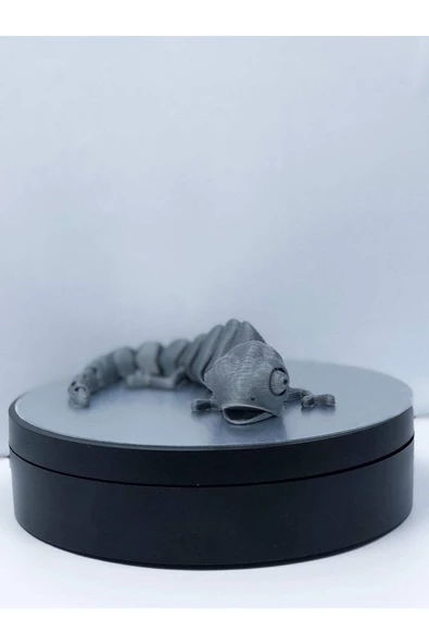 3d Hareketli Bukalemun Figürlü Oyuncak - Gri - Resim 3